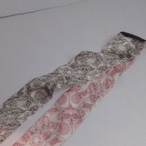Elegant Pink and Gray Lace Headband